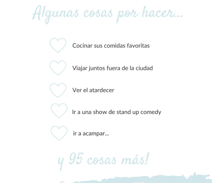 100 COSAS POR HACER JUNTOS