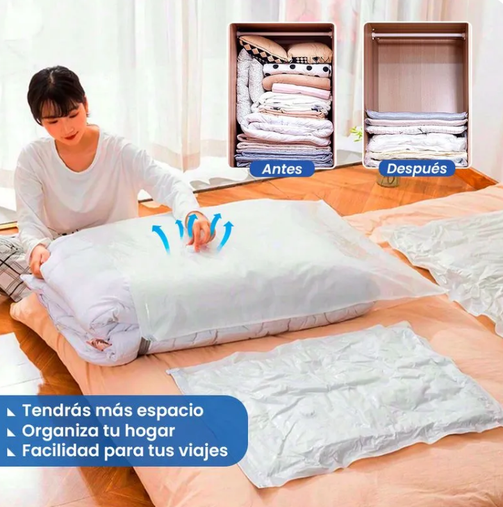 Bolsas al Vacío Pack de 6 + Succionador GRATIS