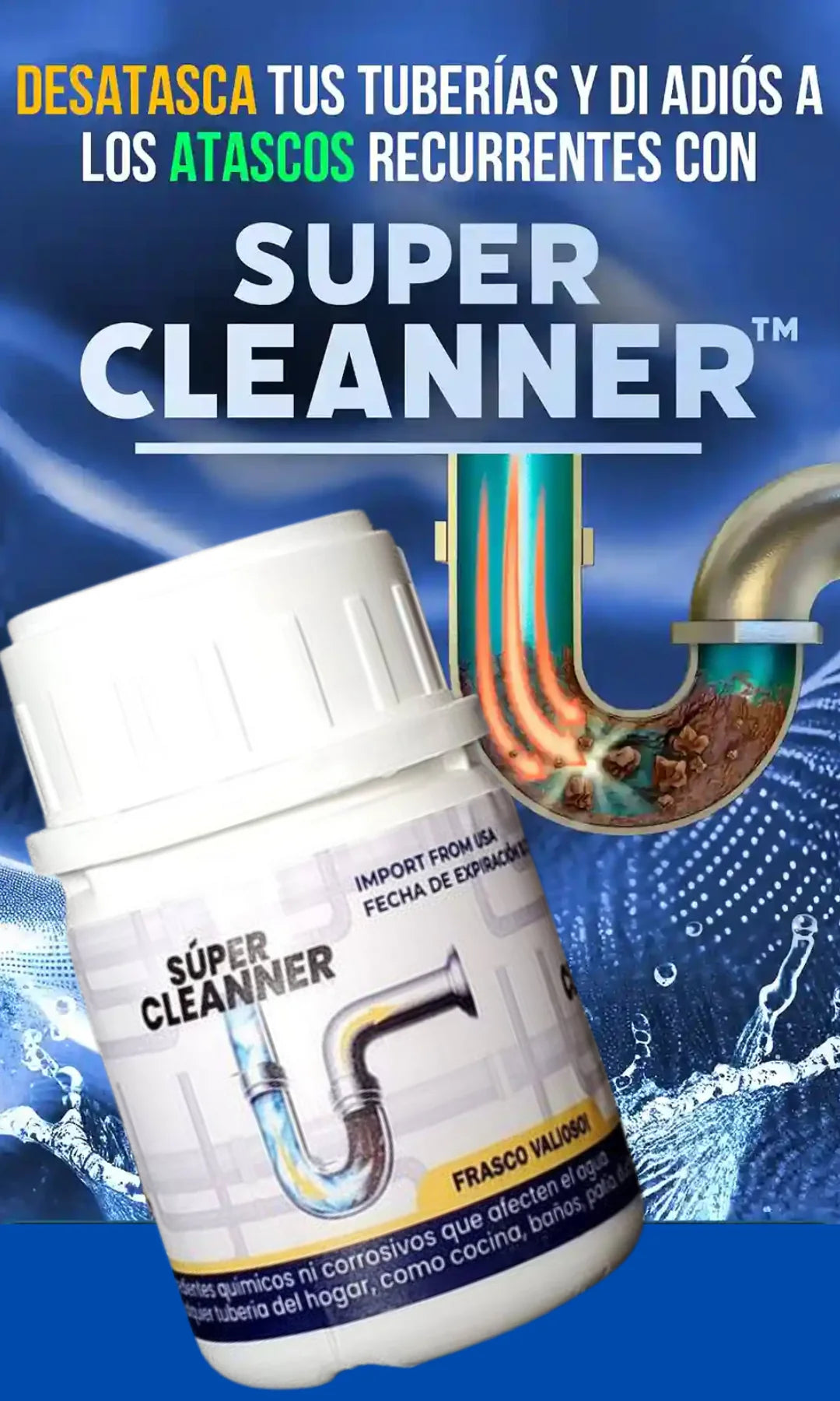 Super Cleaner - Desatorador en Polvo Multifuncional