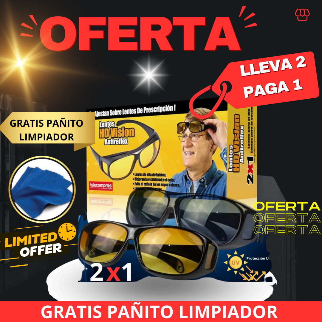 2X1 LENTES HD PARA AUTO