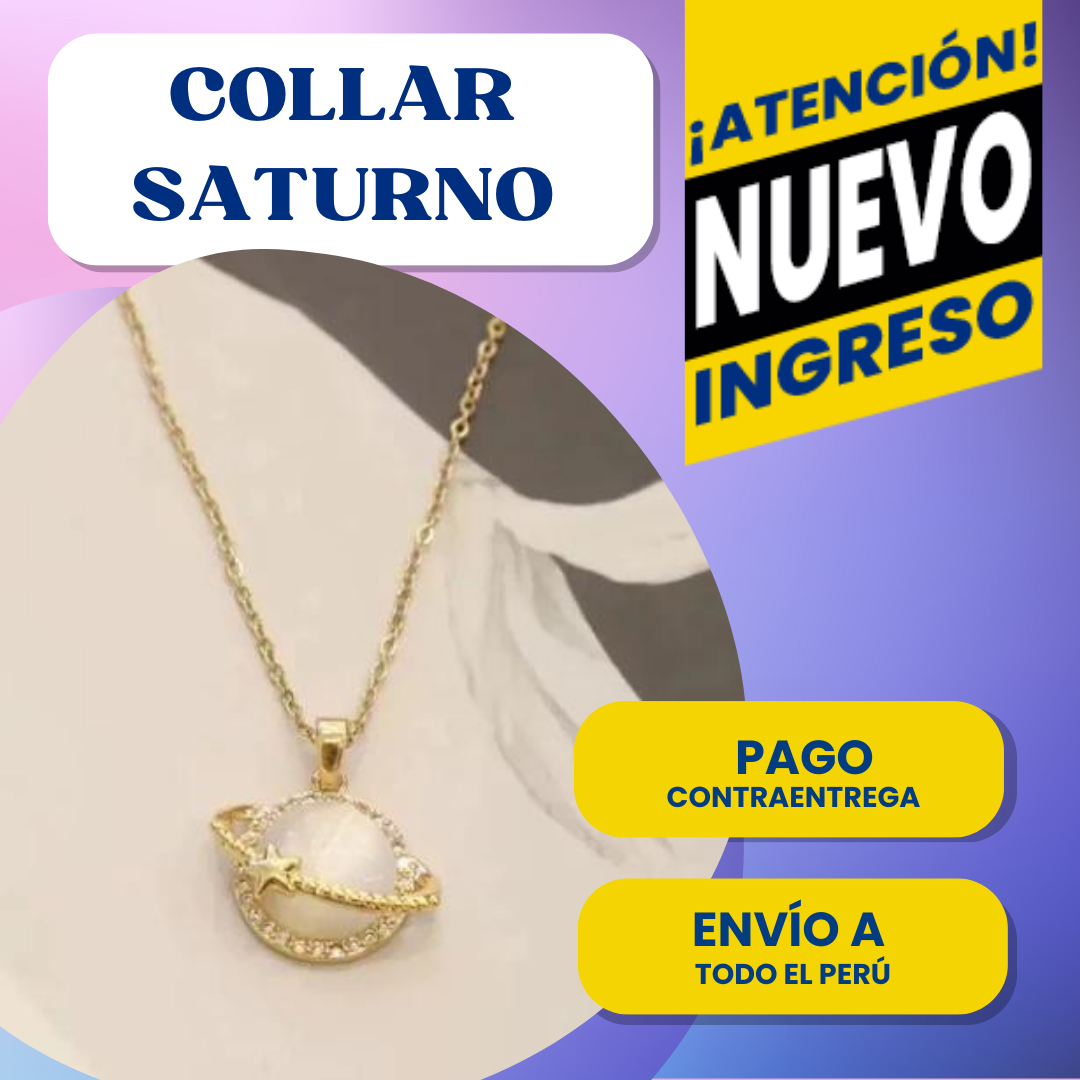 COLLAR SATURNO | ENVÍO GRATIS 🪐