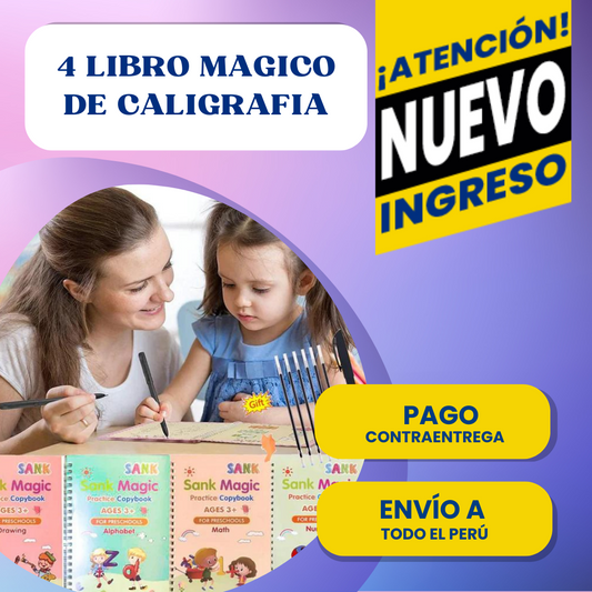 Libro Magico de Caligrafia (4 LIBROS)