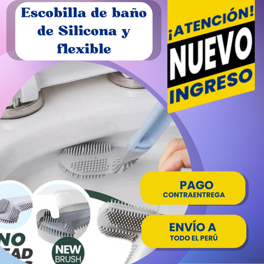 ESCOBILLA DE BAÑO DE SILICONA FLEXIBLE