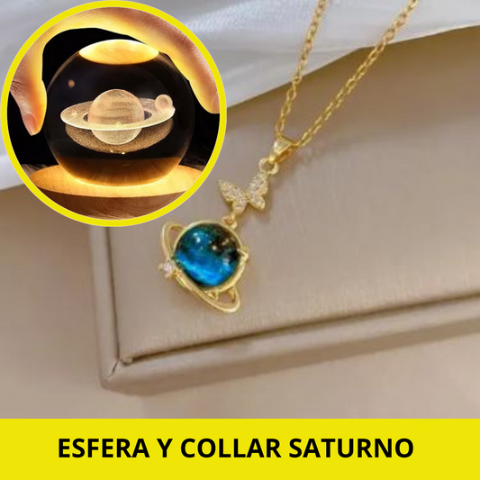 🪐ESFERA 3D +COLLAR SATURNO 🪐