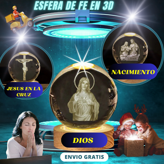 🙏ESFERA CRISTAL DE FE EN  3D🙏