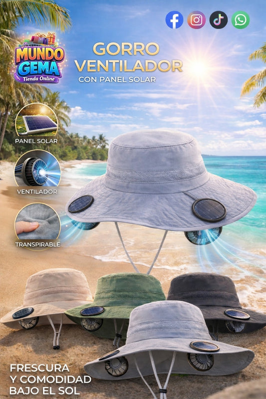 Gorro Con Ventilador Solar